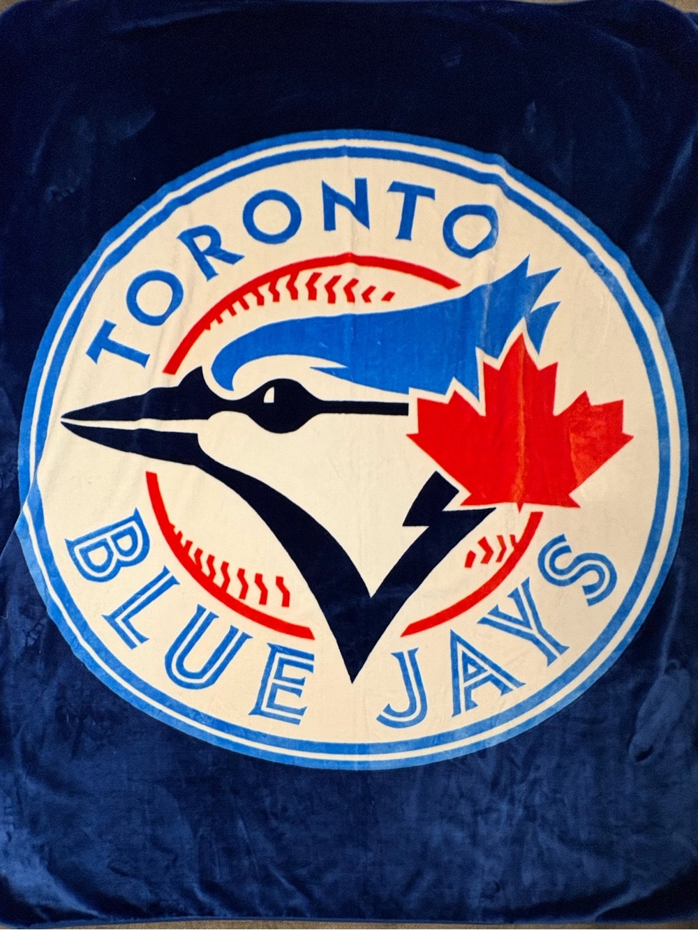 Toronto Blue Jays  Throw Blanket - Navy Blue & White